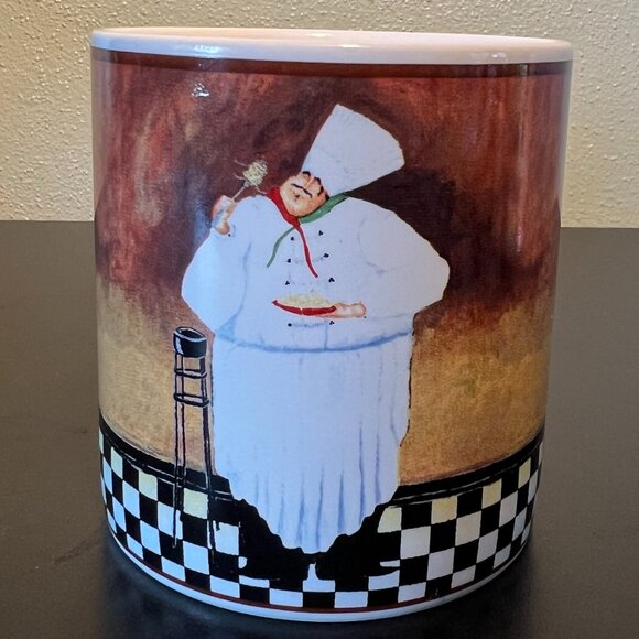 TWO Sakura AL DENTE Italian Chefs Stoneware Mugs ~ Artwork by Jennifer Garant - Picture 7 of 12